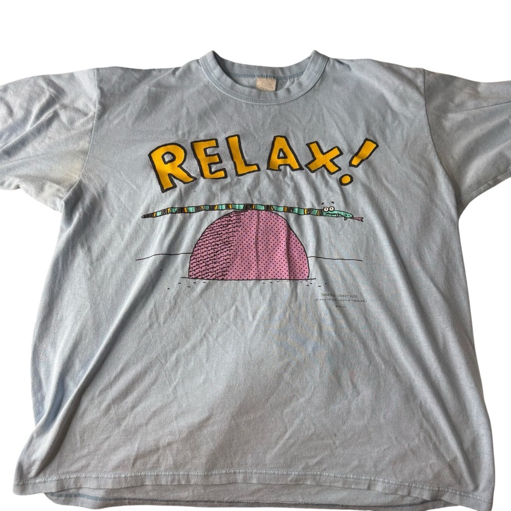 Vintage - Relax Shoebox Greeting‎ by Hallmark T-Shirt 1990s XL